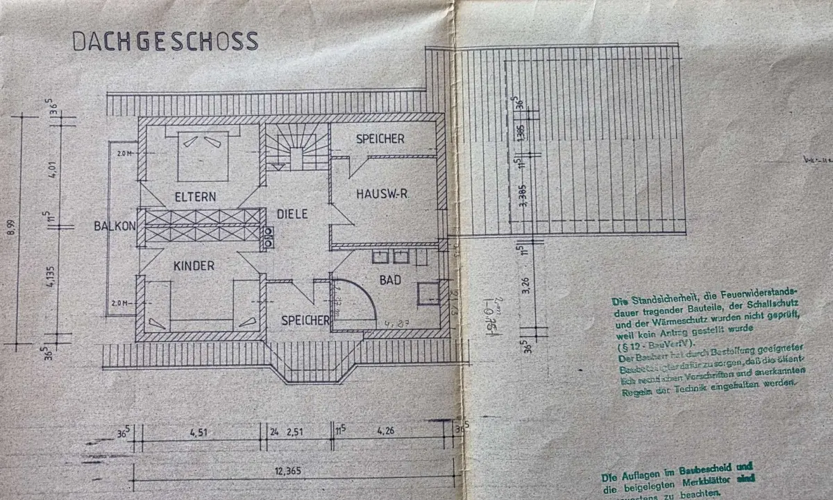 Grundriss Dachgeschoss