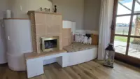 Grundofen Wohnzimmer mit Verbindung Esszimmer