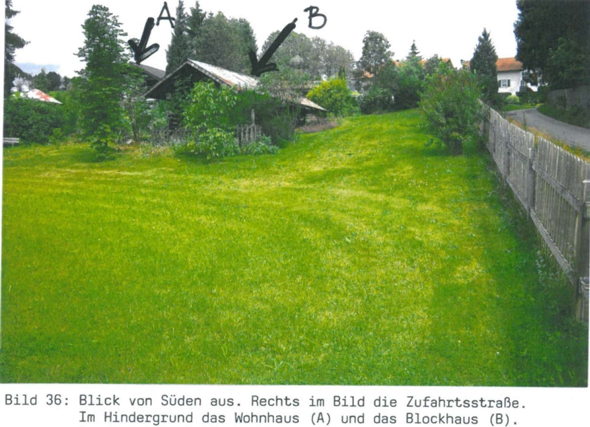 Blick auf Blockhaus