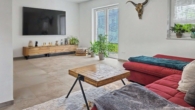 Wohnzimmer - Zeitlose Architektur und innovative Technik – Ihr exklusives Wohnglück in Hofkirchen