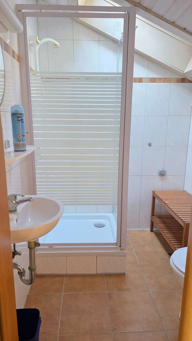 Bad mit Dusche und WC 2. Wohnung OG