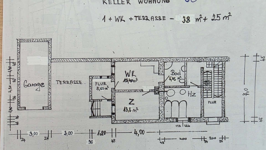 Grundriss Keller-Wohnung
