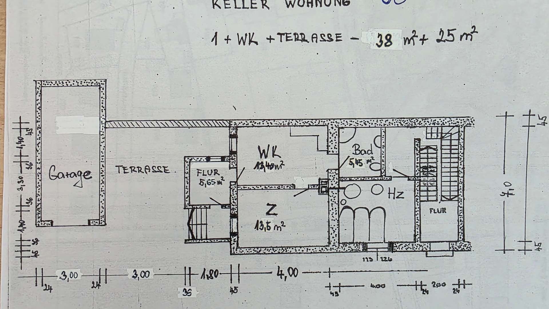 Grundriss Keller-Wohnung