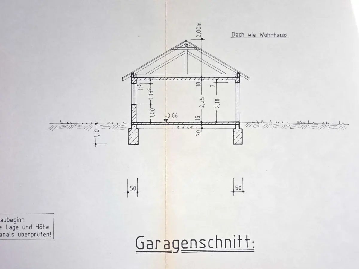 Schnitt Garage