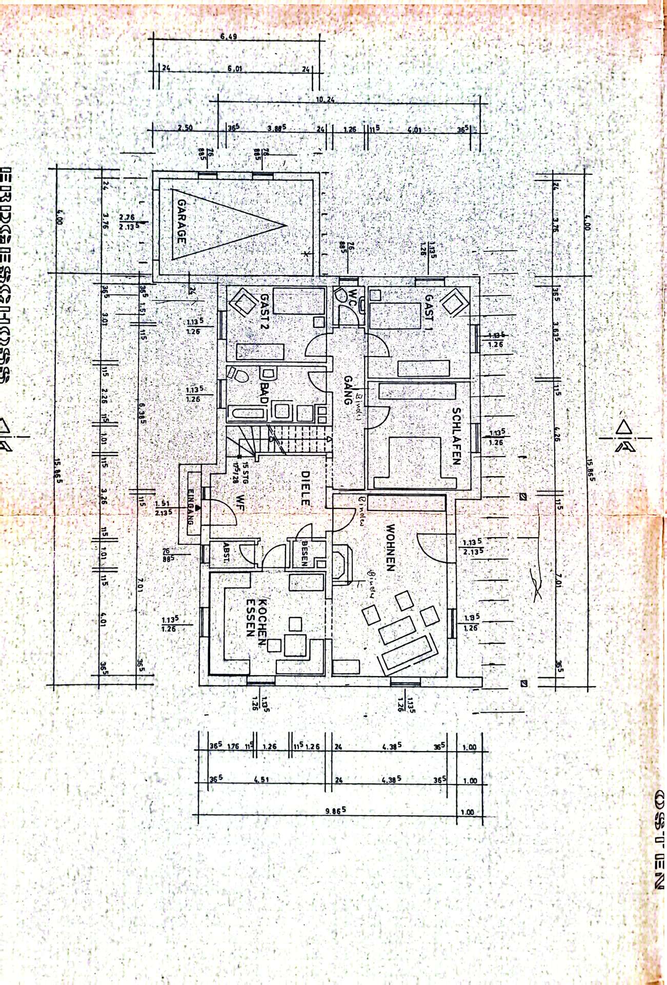 Grundriss Erdgeschoss Wohnhaus