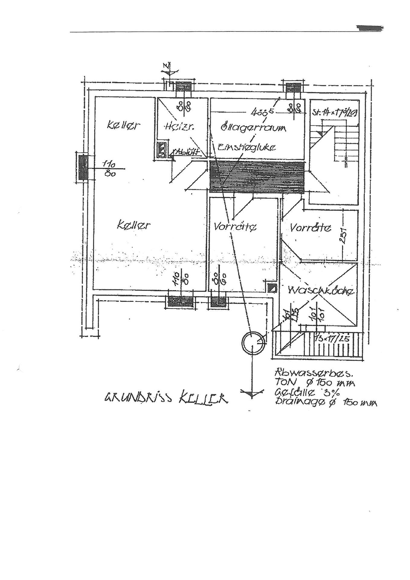 Grundriss Keller
