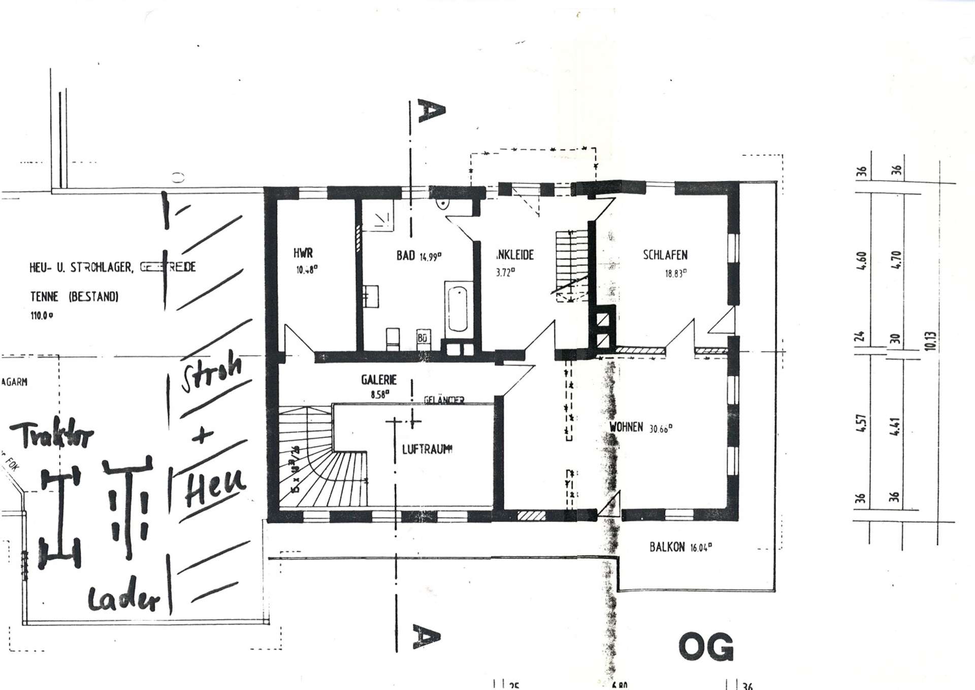 Grundriss Wohnhaus OG