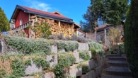Doppelhaushälfte im Alpenstil mit grandiosem Ausblick - Hausansicht mit Garten