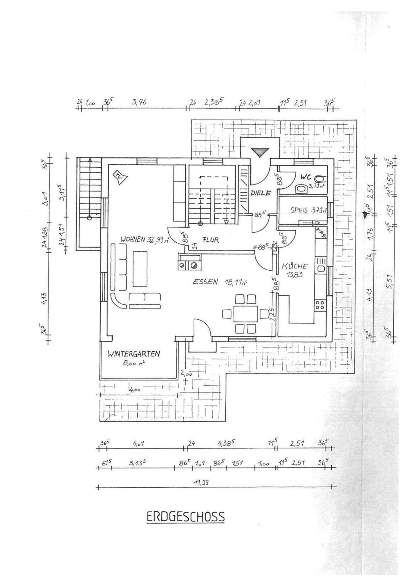 Grundriss EG Wohnhaus