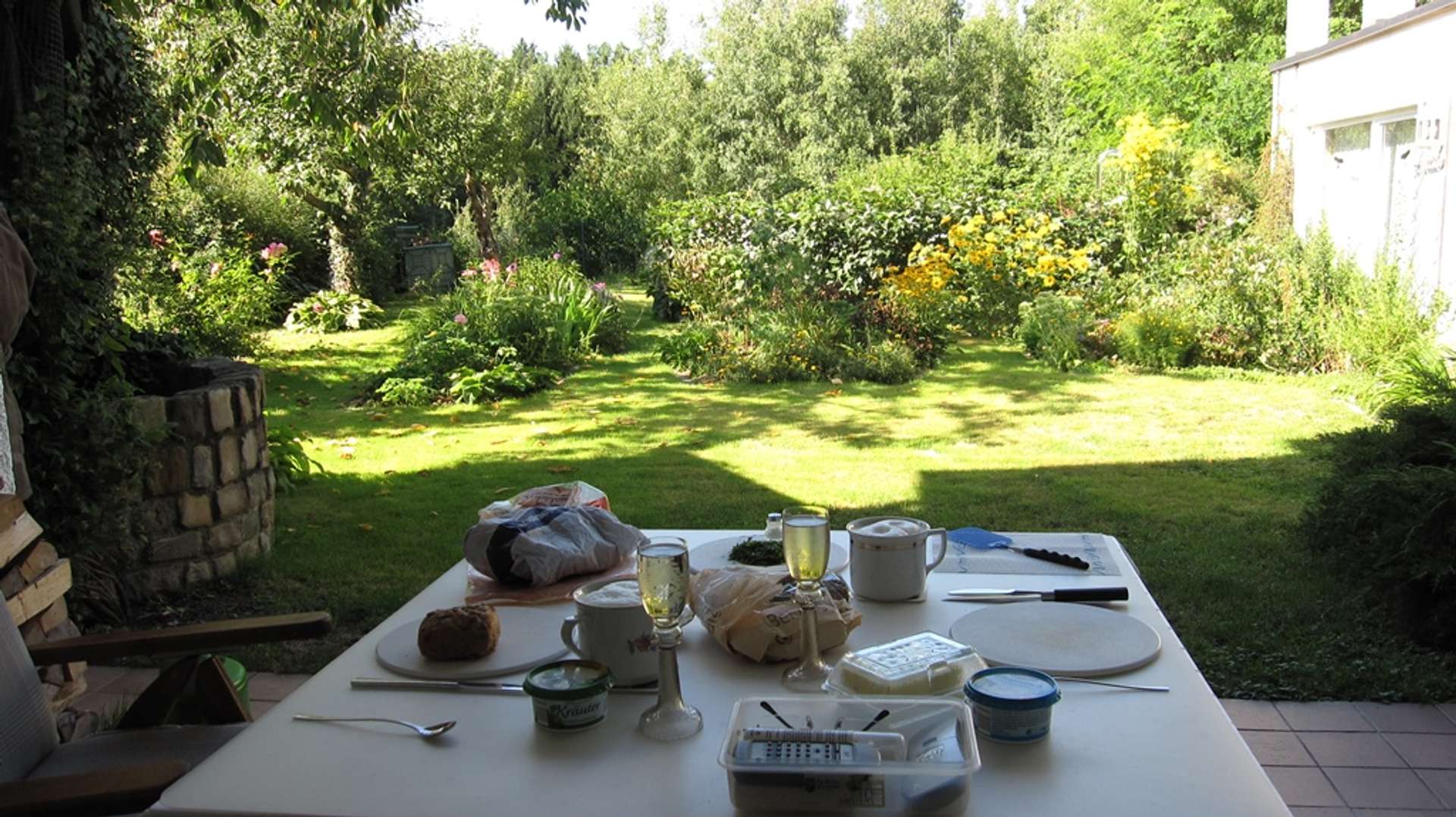 Blick auf Garten