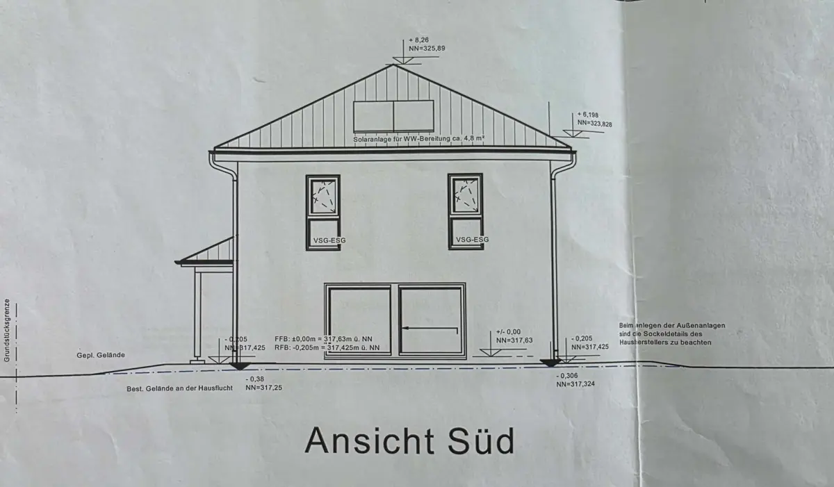 Seitenansicht Süd