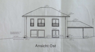 Seitenansicht Ost - Wo Familienträume Wurzeln schlagen: Modernes Wohlfühldomizil mit Panoramablick ins Grüne