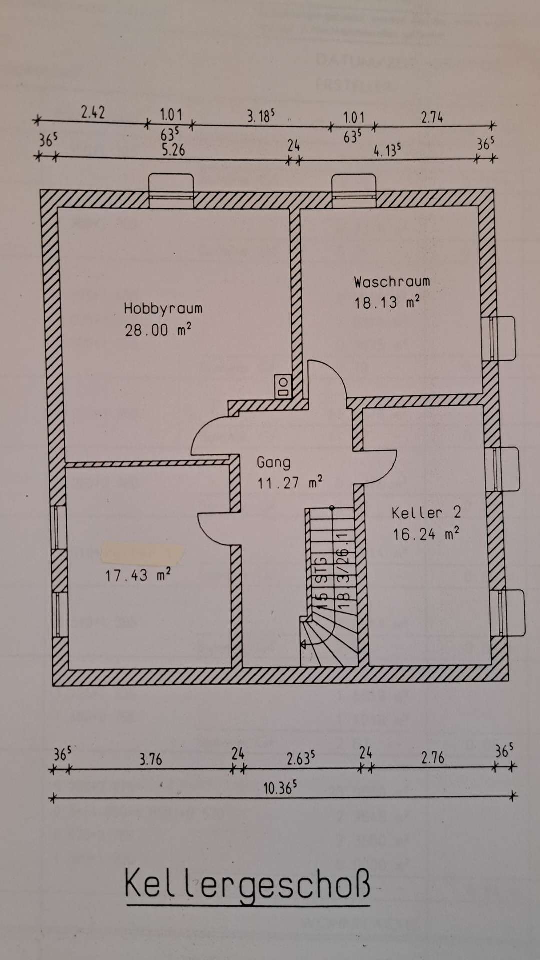Grundriss Keller