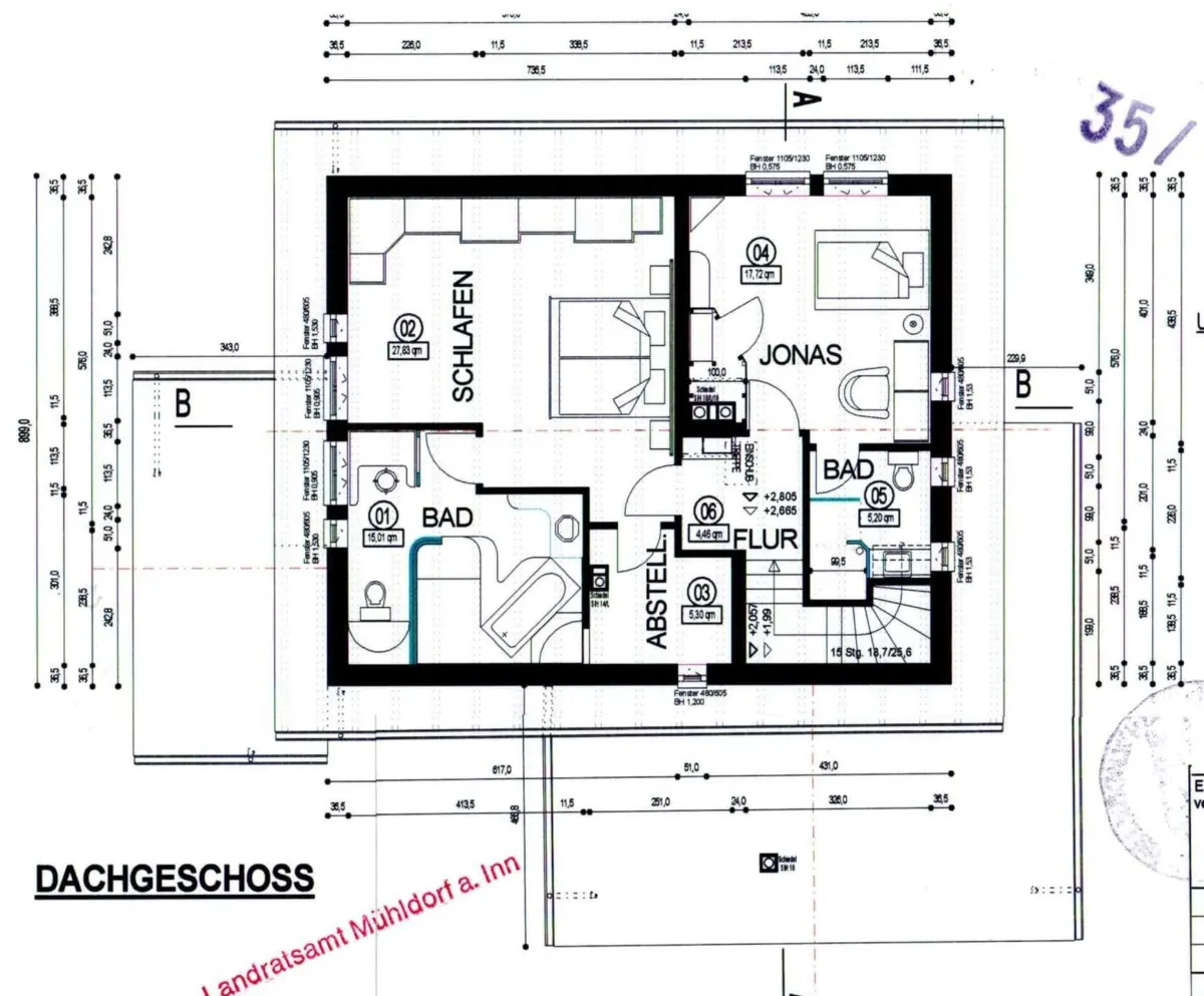 Grundriss Dachgeschoss