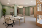 virtuelle Gestaltungsidee als Empfang - 92 m² Rohdiamant im Erdgeschoss – Praxis, Büro oder Wohnen? Gestalten Sie Ihre Vision
