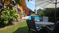 Garten mit Pool - Bezauberndes Niedrigenergie-Holzhaus mit Pool